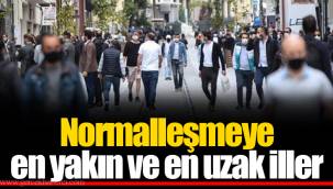 Normalleşmeye en yakın ve en uzak iller