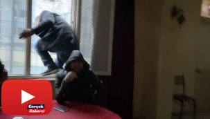 Okey masasında yakalandı, camdan atlayarak kaçtı