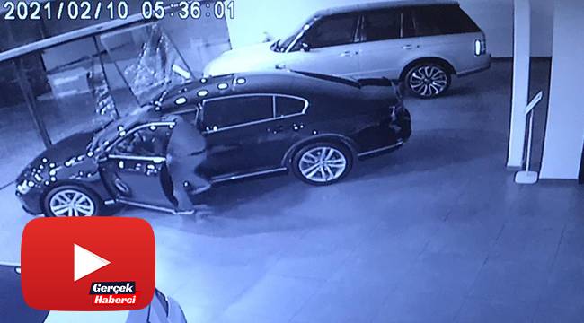 Oto galerinin camını böyle kırıp 500 bin liralık lüks aracı böyle çaldılar