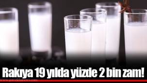 Rakıya 19 yılda yüzde 2 bin zam!