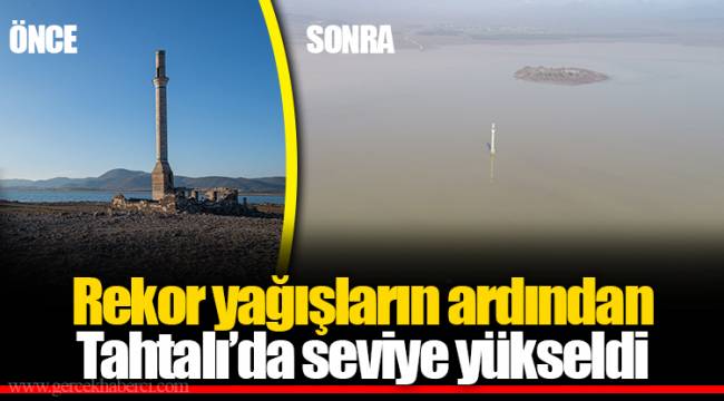 Rekor yağışların ardından Tahtalı’da seviye yükseldi