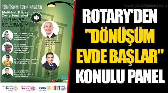 ROTARY'DEN "DÖNÜŞÜM EVDE BAŞLAR" KONULU PANEL