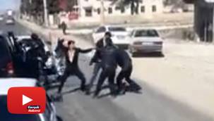 Şanlıurfa'da yol verme kavgası kamerada
