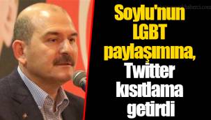 Soylu'nun LGBT paylaşımına, Twitter kısıtlama getirdi