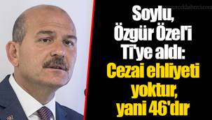 Soylu, Özgür Özel'i Ti'ye aldı: Cezai ehliyeti yoktur, yani 46'dır