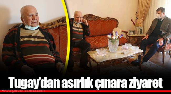 Tugay’dan asırlık çınara ziyaret