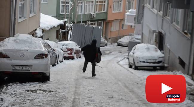 Vatandaşların karla imtihanı