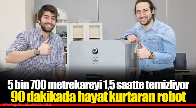 5 bin 700 metrekareyi 1,5 saatte temizliyor