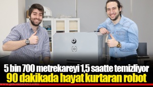 5 bin 700 metrekareyi 1,5 saatte temizliyor