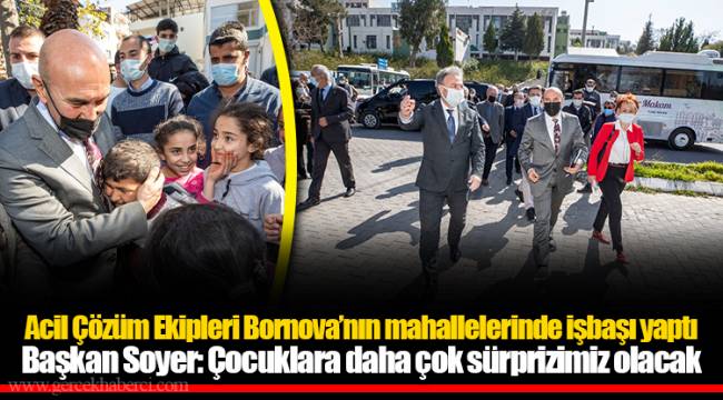 Acil Çözüm Ekipleri Bornova’nın mahallelerinde işbaşı yaptı