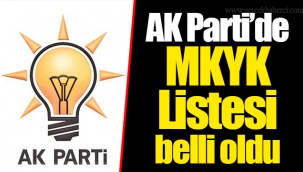 AK Parti'de MKYK Listesi belli oldu