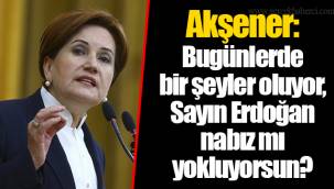 Akşener: Bugünlerde bir şeyler oluyor, Sayın Erdoğan nabız mı yokluyorsun?