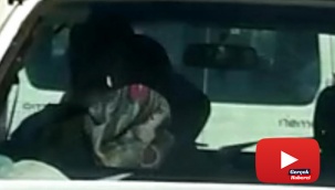 Arabadaki kadın şiddeti sürücüleri şok etti