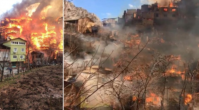 Artvin Yusufeli'nde yangın; 50'ye yakın eve sıçradı, söndürme çalışmaları sürüyor