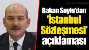 Bakan Soylu'dan 'İstanbul Sözleşmesi' açıklaması