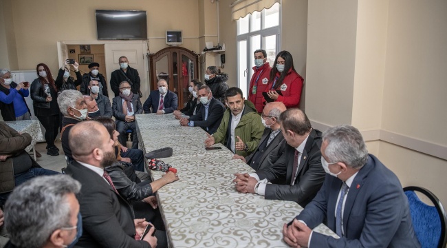 BAŞKAN ÖMER GÜNEL VE MİLLETVEKİLİ HÜSEYİN YILDIZ’DAN DAVUTLAR ZİYARETİ