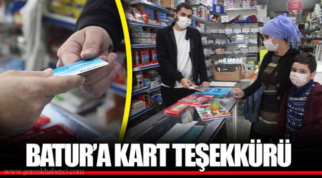 BATUR’A KART TEŞEKKÜRÜ