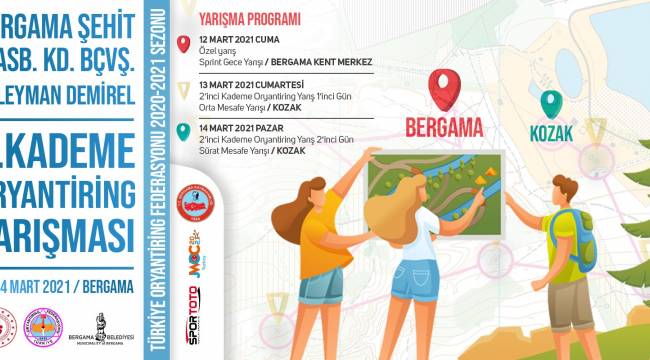 Bergama'yı Oryantiring yarışları heyecanı sardı