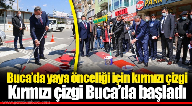 Buca’da yaya önceliği için kırmızı çizgi Kırmızı çizgi Buca’da başladı