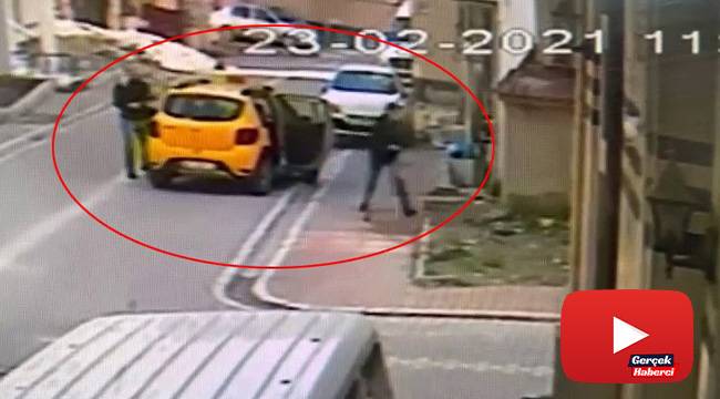 Esenyurt'ta taksiciyi gasp eden zanlı kamerada