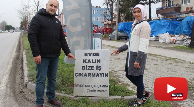 ‘Evde Kalın, Bize İş Çıkarmayın’ mezar taşı ile tekrar çağrı yaptı
