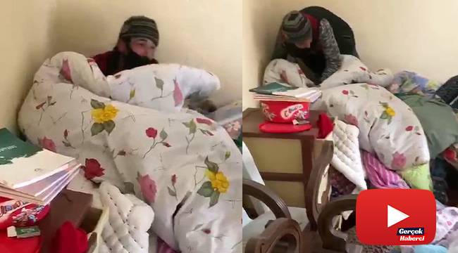 Eve giren hırsız yorganın altında yakalandı