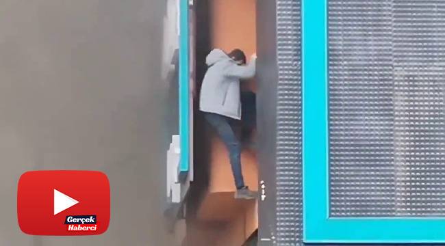 Fabrika yangınından işçi son anda böyle kurtuldu