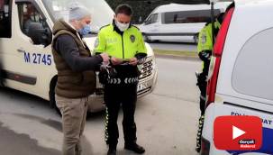 Fazla yolcu taşıyan minibüs şoförüne trafik polisi şoku