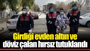 Girdiği evden altın ve döviz çalan hırsız tutuklandı