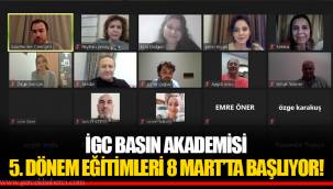 İGC BASIN AKADEMİSİ 5. DÖNEM EĞİTİMLERİ 8 MART’TA BAŞLIYOR!
