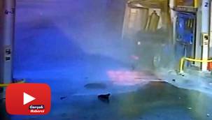 İstasyona dalan tır faciaya yol açıyordu