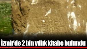 İzmir'de 2 bin yıllık kitabe bulundu