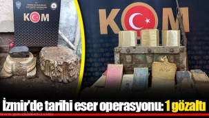 İzmir'de tarihi eser operasyonu: 1 gözaltı