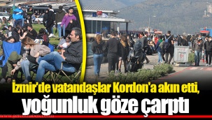 İzmir'de vatandaşlar Kordon'a akın etti, yoğunluk göze çarptı