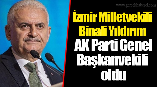 İzmir Milletvekili Binali Yıldırım AK Parti Genel Başkanvekili oldu