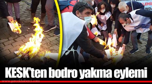 KESK’ten bodro yakma eylemi