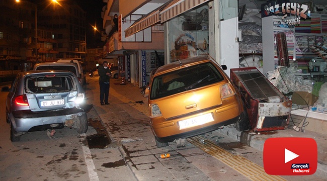Kontrolden çıkan otomobil ortalığı savaş alanına çevirdi