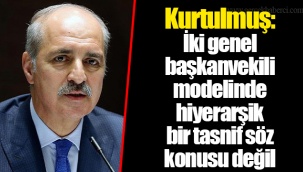 Kurtulmuş: İki genel başkanvekili modelinde hiyerarşik bir tasnif söz konusu değil
