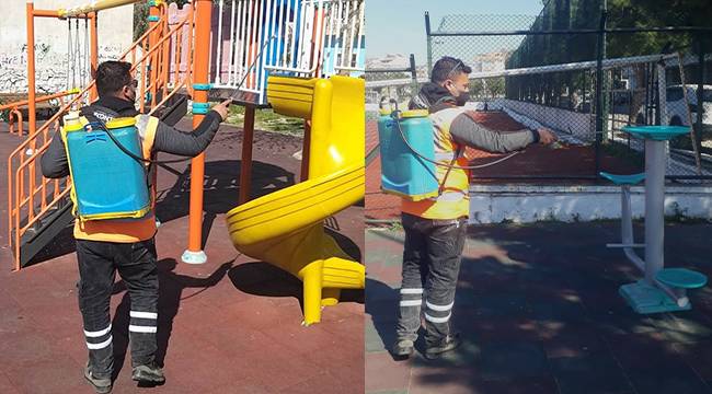 KUŞADASI BELEDİYESİ’NİN DEZENFEKTE ÇALIŞMALARI ARALIKSIZ SÜRÜYOR
