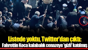 Listede yoktu, Twitter'dan çıktı: Fahrettin Koca kalabalık cenazeye 'gizli' katılmış