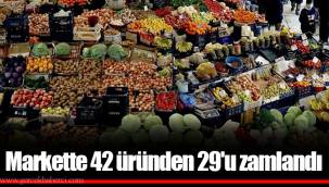 Markette 42 üründen 29'u zamlandı