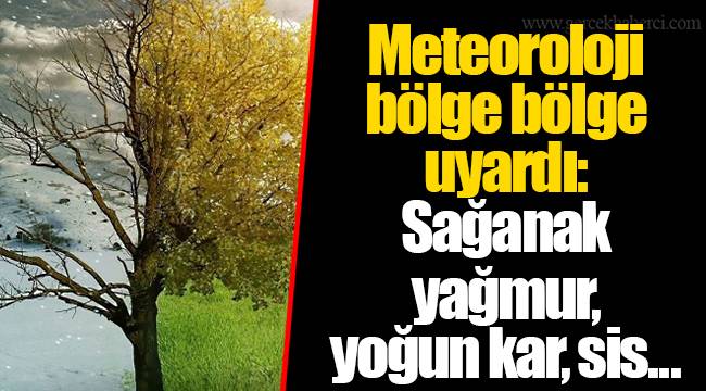 Meteoroloji bölge bölge uyardı: Sağanak yağmur, yoğun kar, sis...