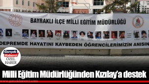 Milli Eğitim Müdürlüğünden Kızılay’a destek