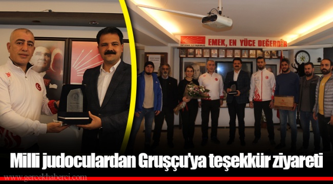 Milli judoculardan Gruşçu’ya teşekkür ziyareti