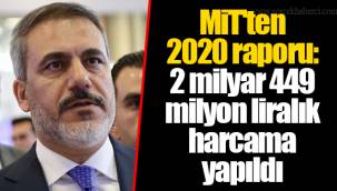 MİT'ten 2020 raporu: 2 milyar 449 milyon liralık harcama yapıldı