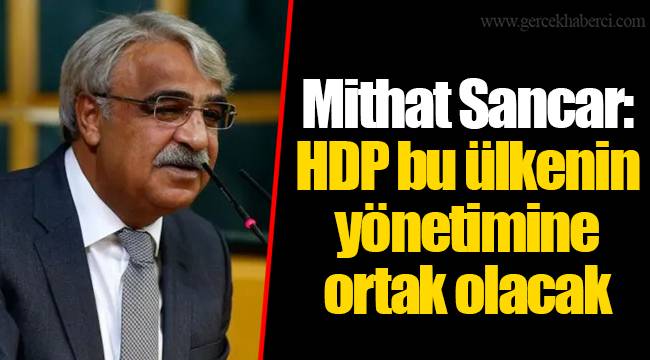 Mithat Sancar: HDP bu ülkenin yönetimine ortak olacak