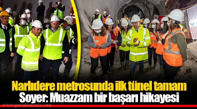 Narlıdere metrosunda ilk tünel tamam