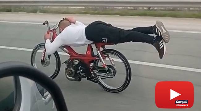 Otobanda ölüme böyle meydan okudu