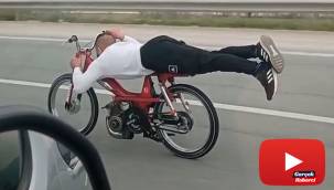 Otobanda ölüme böyle meydan okudu