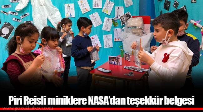 Piri Reisli miniklere NASA’dan teşekkür belgesi